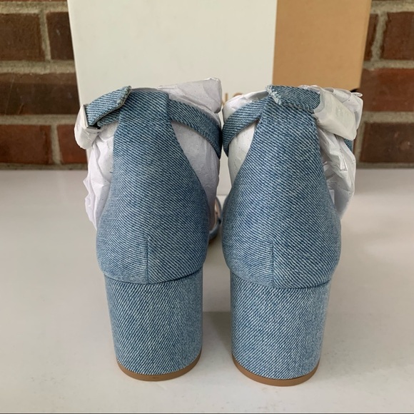 Call It Spring Women’s Stangarone Denim Black Heel Ankle Strap Sandals US 10 M - Picture 4 of 7